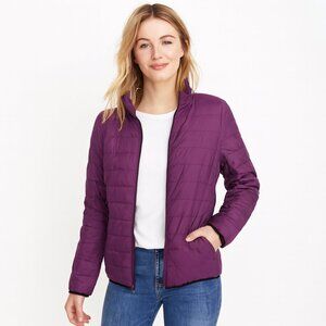 PINK Victoria's Secret Quilted Puffer Jacket Women Coat Medium Plum